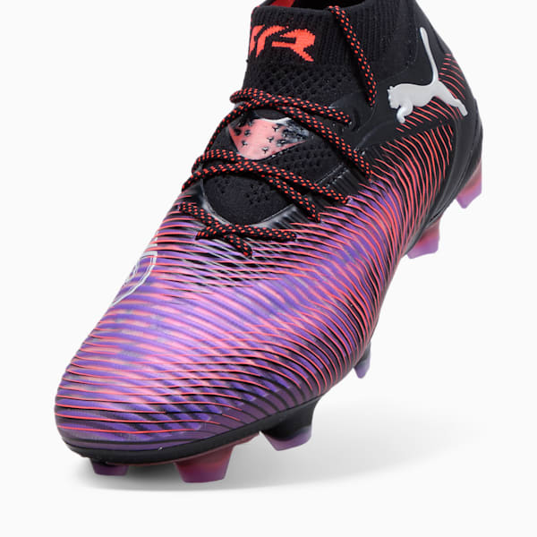 Chaussures de soccer à crampons pour terrain ferme FUTURE 8 ULTIMATE Femme, PUMA Black-PUMA White-Glowing Red, extralarge